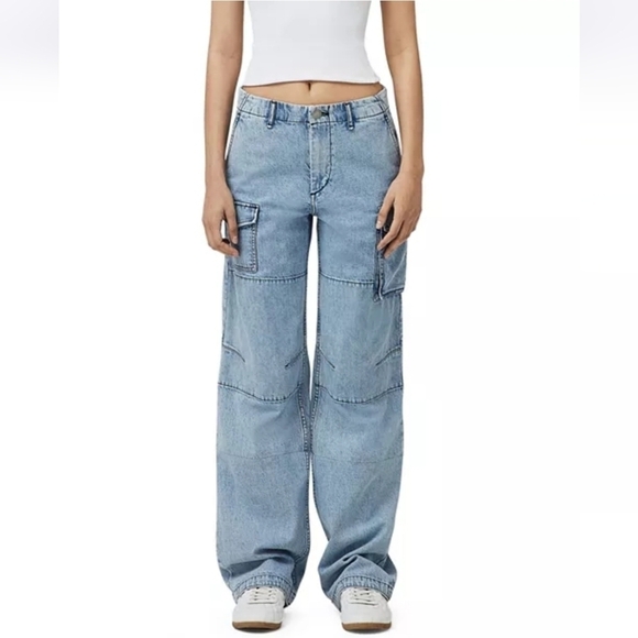 rag & bone Denim - NWT Rag & Bone Nora High Rise Wide Leg Cargo Jean in Lakeside Size 30